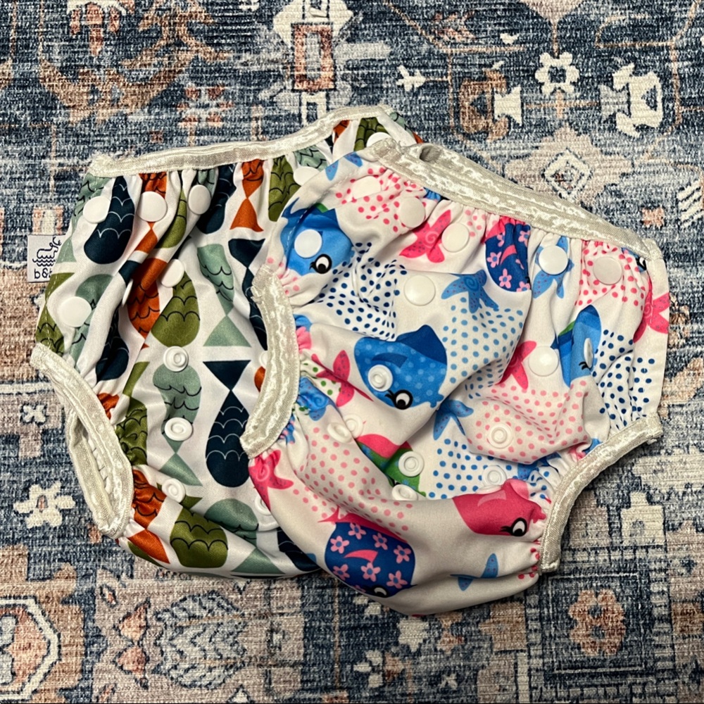 Vibrant Fish Patterned Diaper Covers
